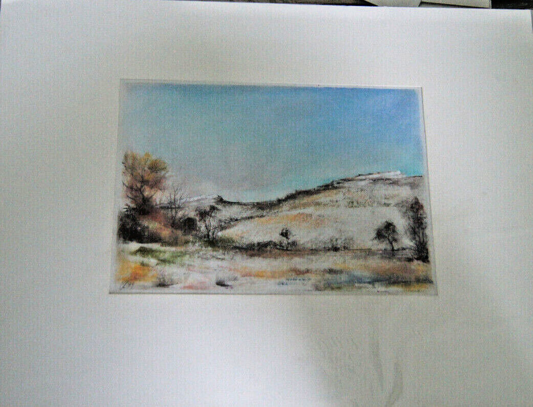 Franz Ehmke *1928 -2018 Pastel Dump Mountain Arkenberge «Sleeping Beauty»