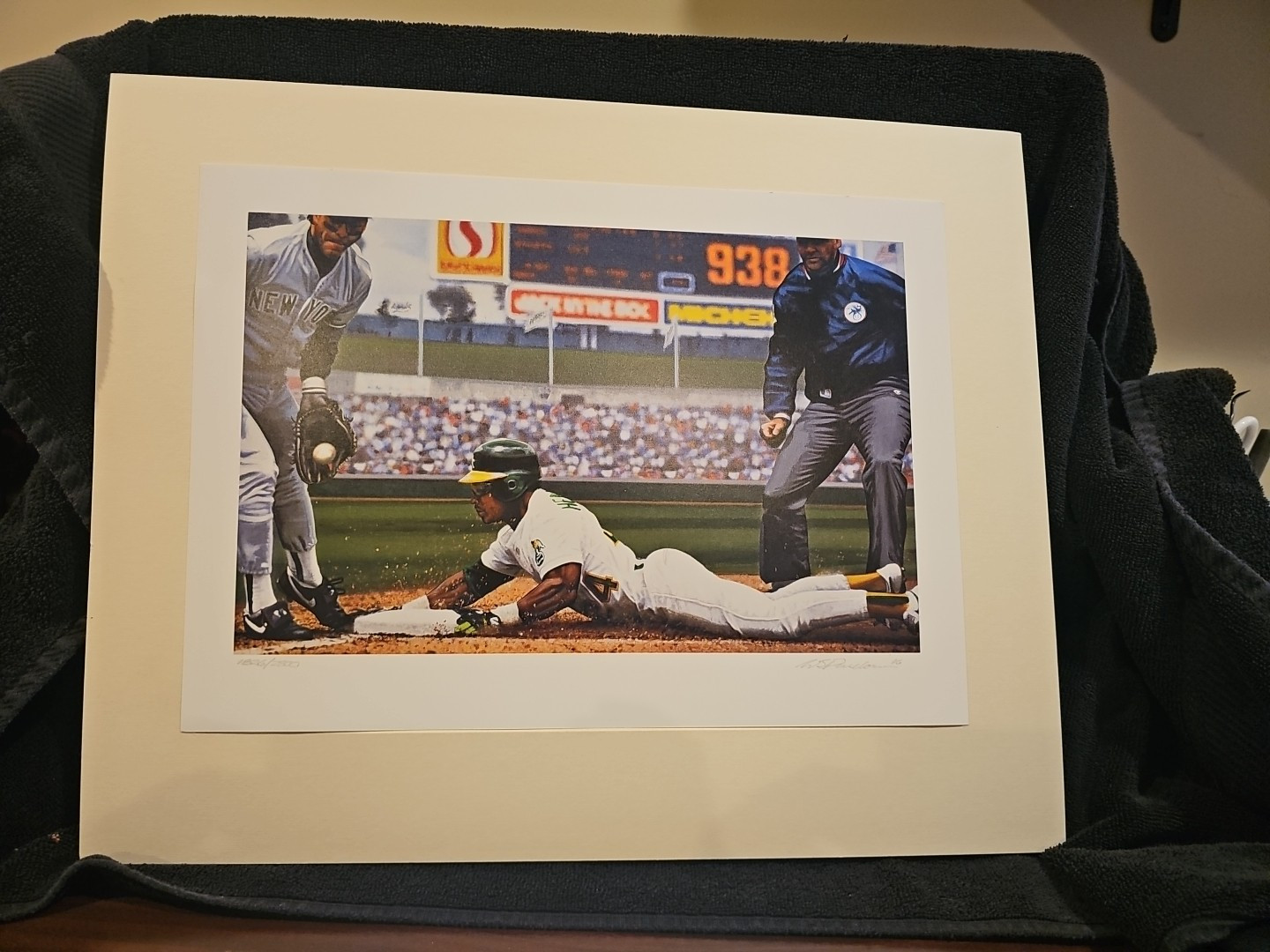 Bill Purdom Rickey Henderson Man Of Steal Painting