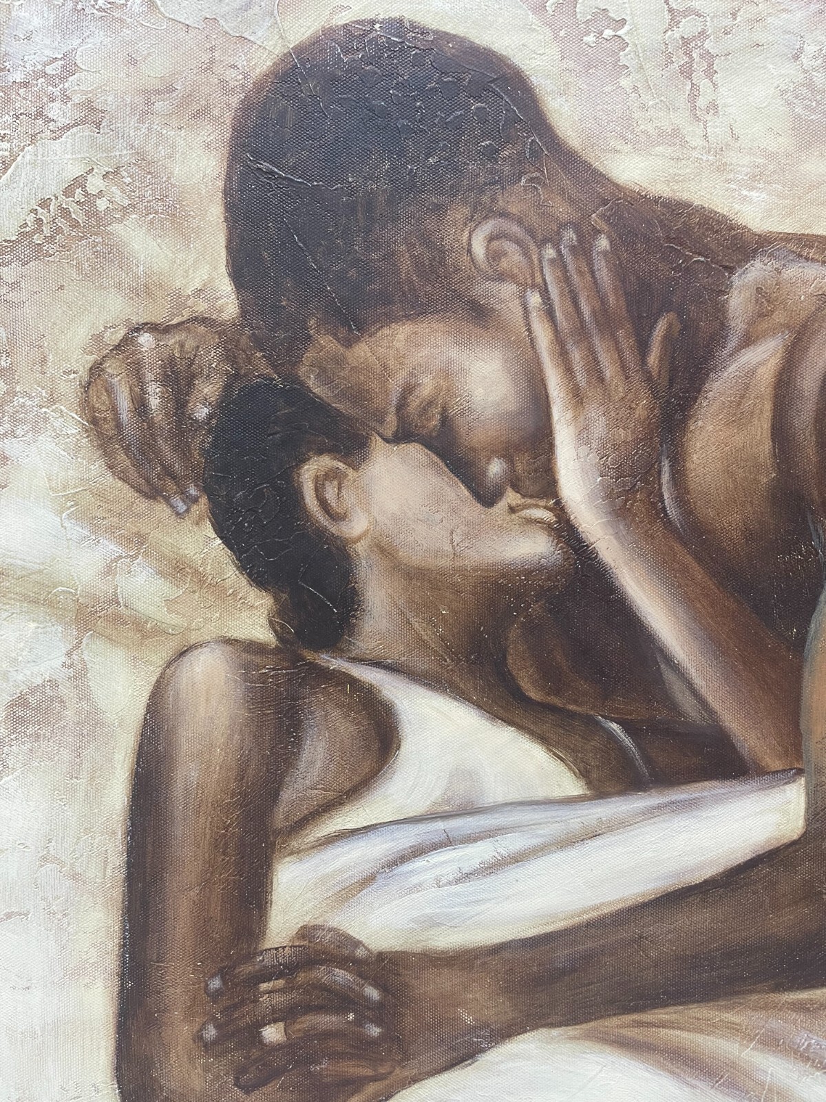 Hungryartist -Original Painting of a Couple Lover on Canvas 20×24 Framed