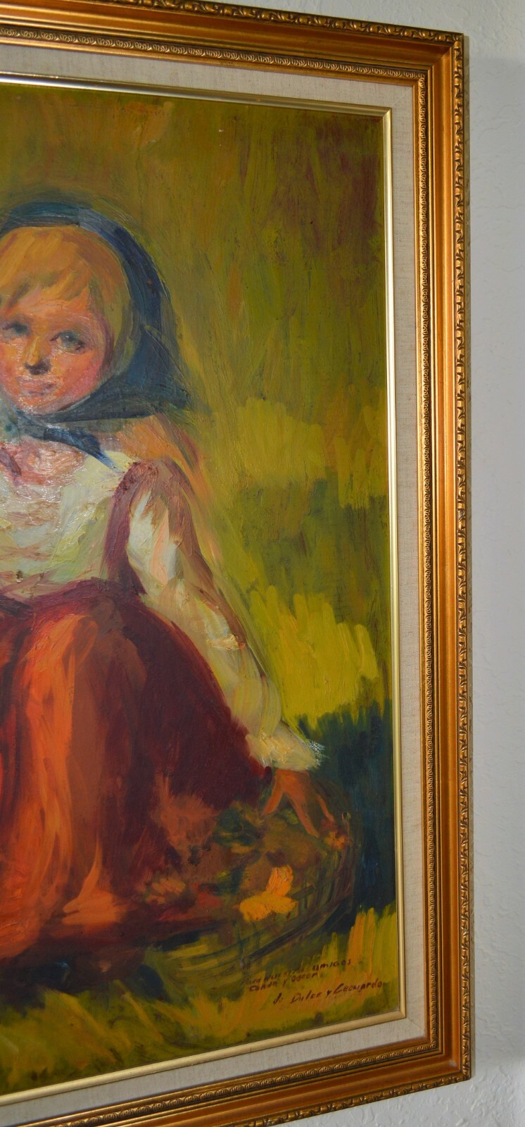 DULCE BEATRIZ 1931-2021 LARGE OIL PAINTING WOOD PANEL SIGNED MASTER CUBAN ARTIST
