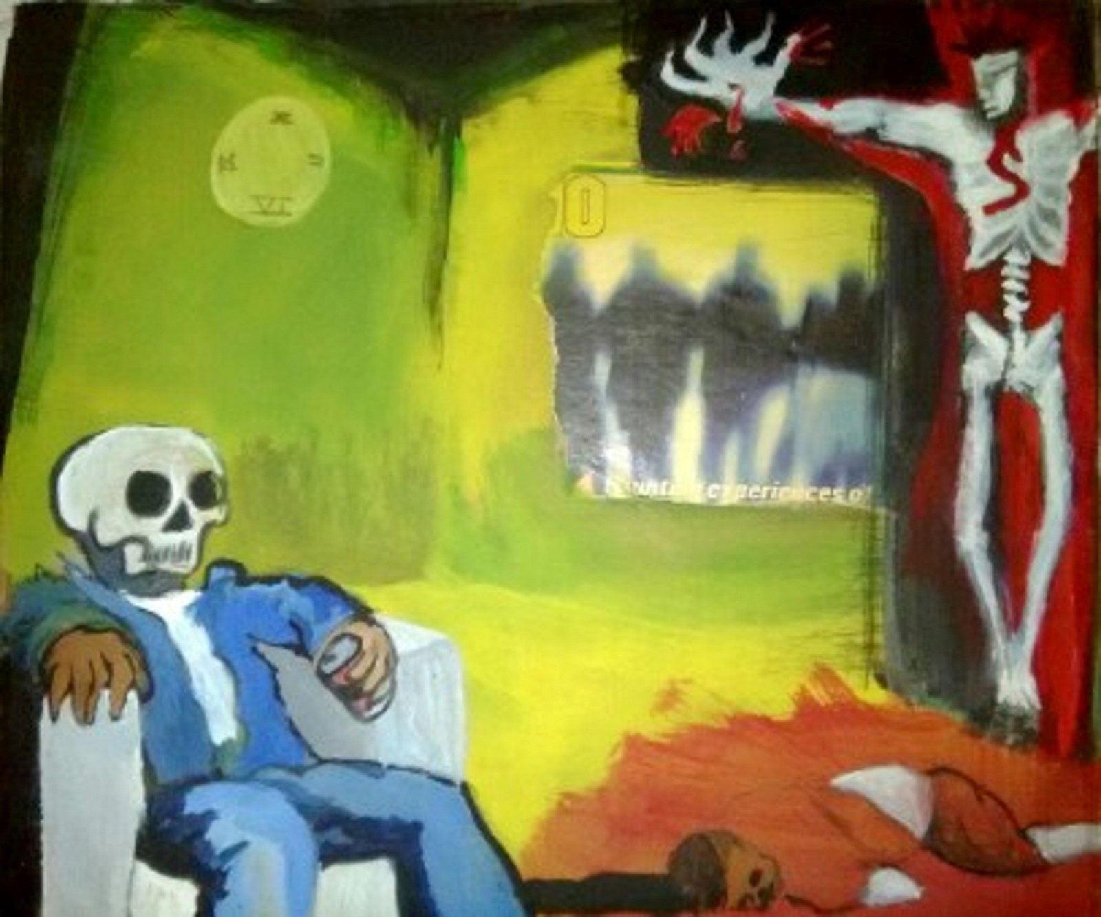 illcompanyart Painting oil acrylic mixed media cardboard art work JH Gutierrez