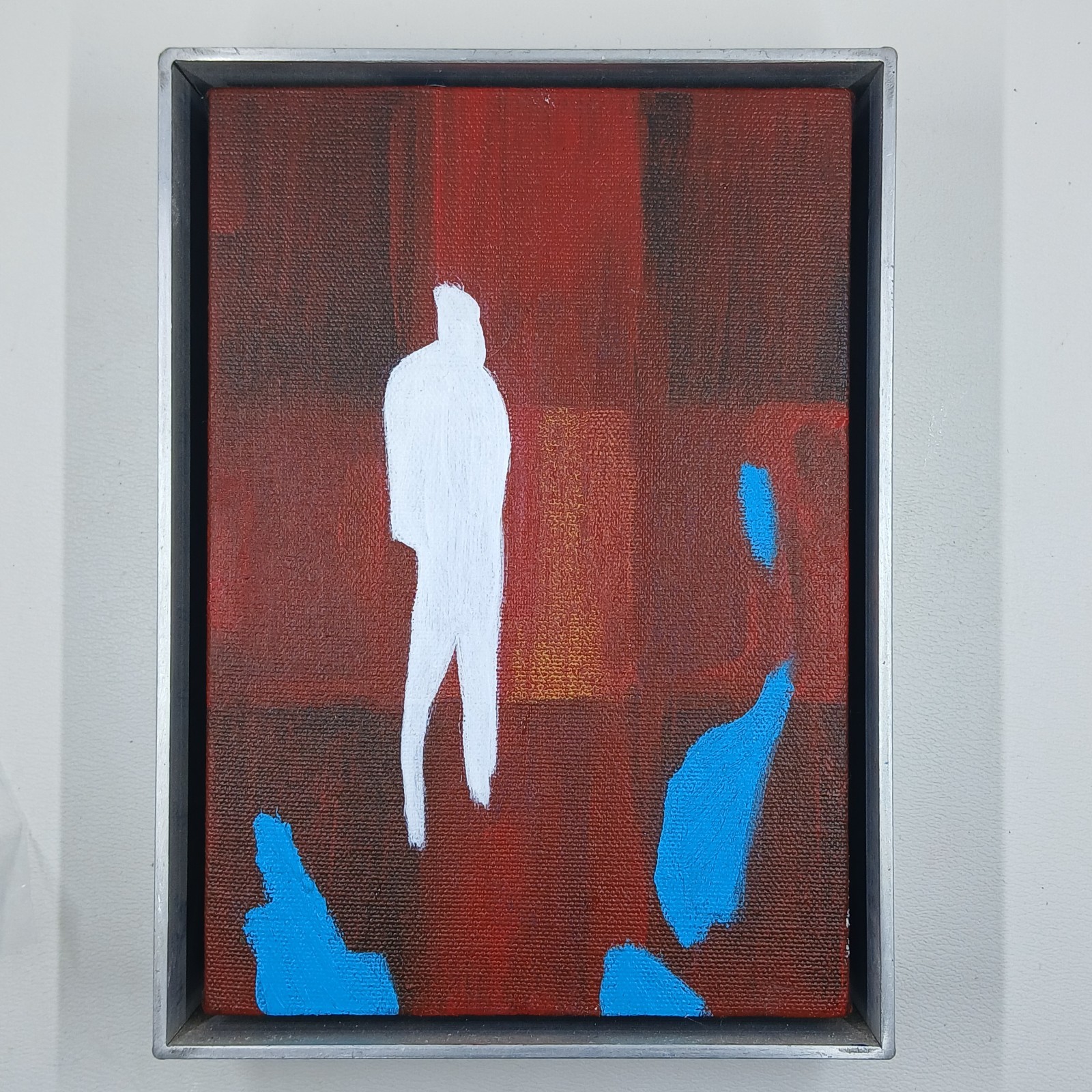 Gus Harper 2014 “Tiny Soul Traveler” Original Acrylic on Canvas 8.25″x6″ Signed