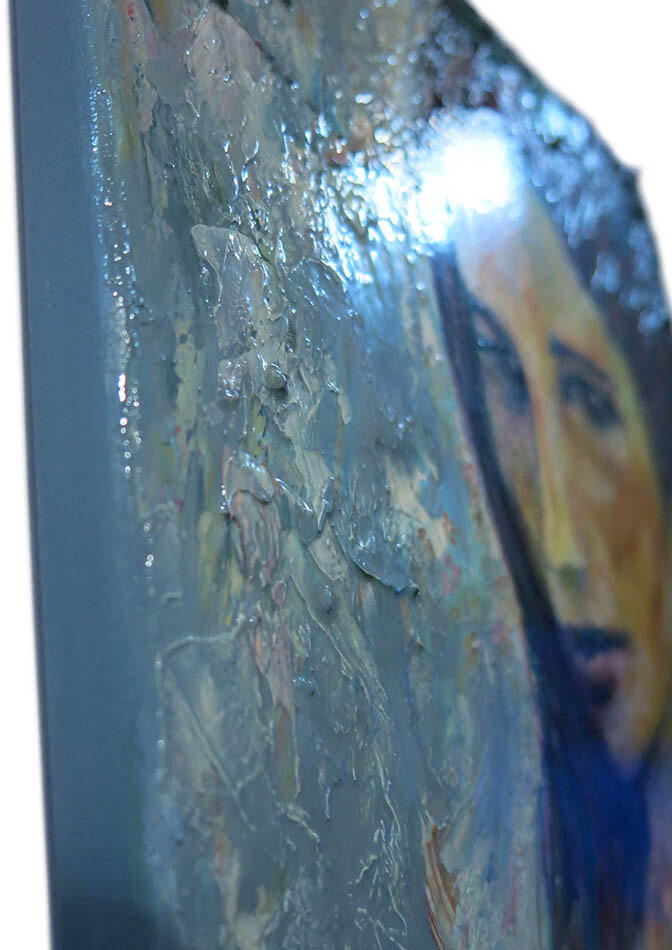 ABSTRACT IMPASTO EXPRESSIONISM POP ORIGINAL█OIL PAINTING ART█SIGNED PORTRAIT NR