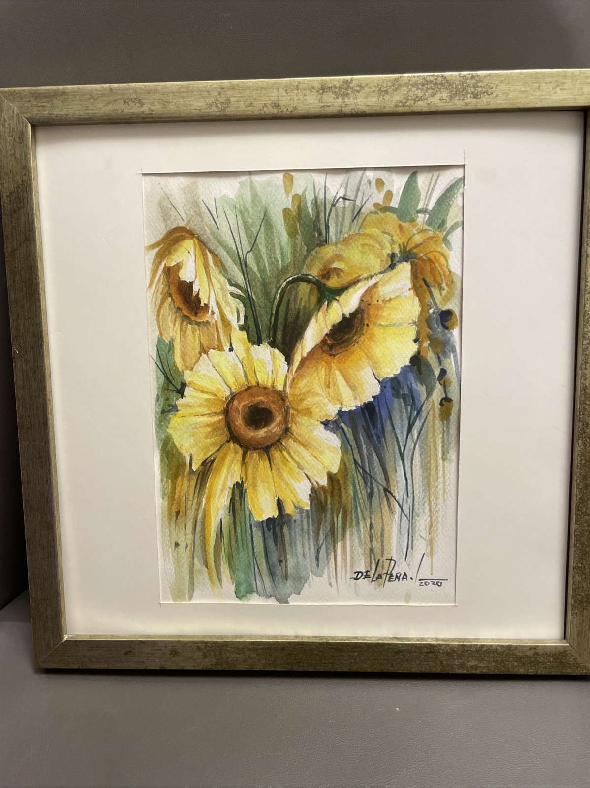 Sunflowers Original Watercolor Painting