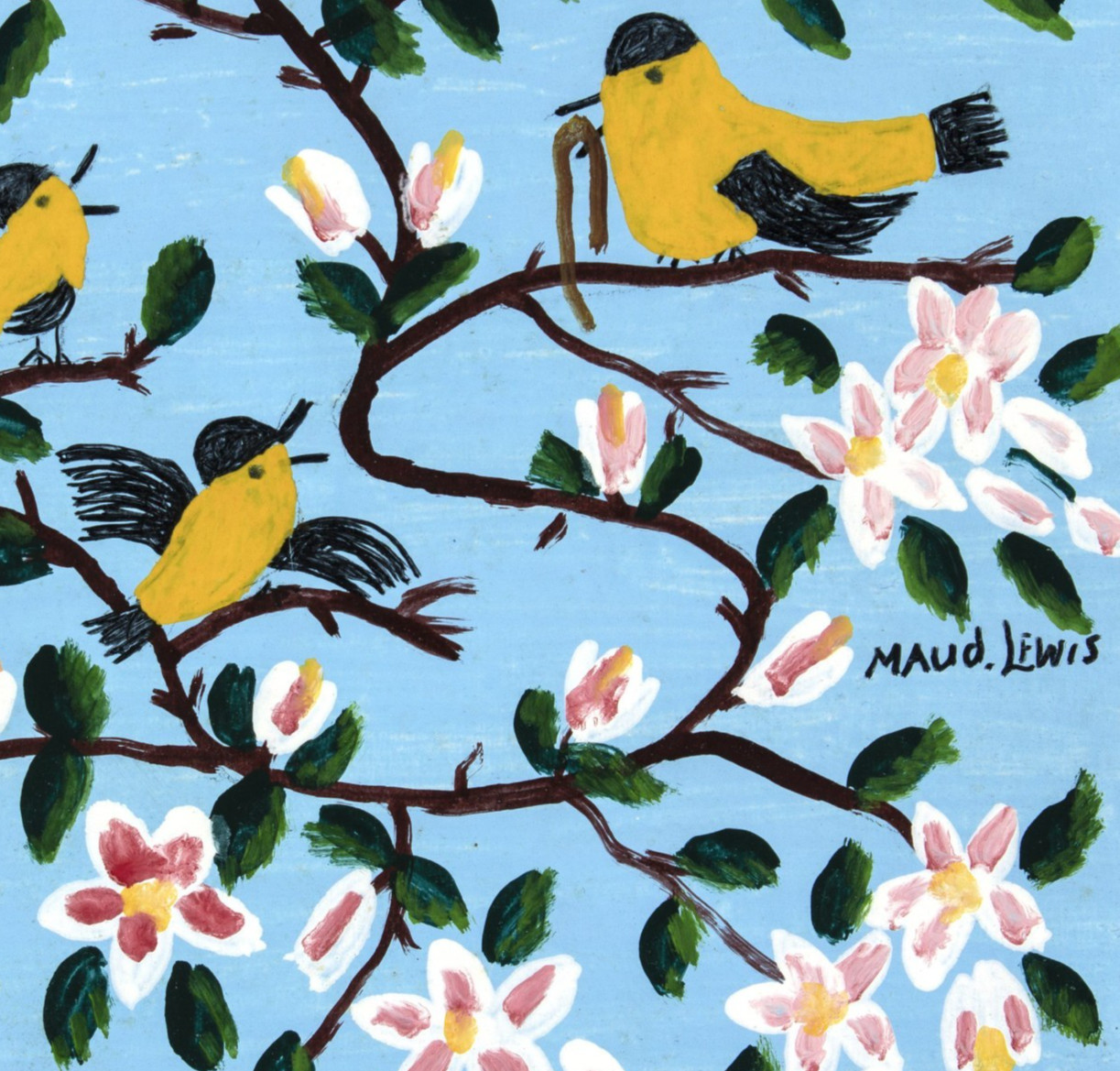 Maud Lewis (Handmade) Signed Oil Painting on Canvas 16×20 in Naive Art ..