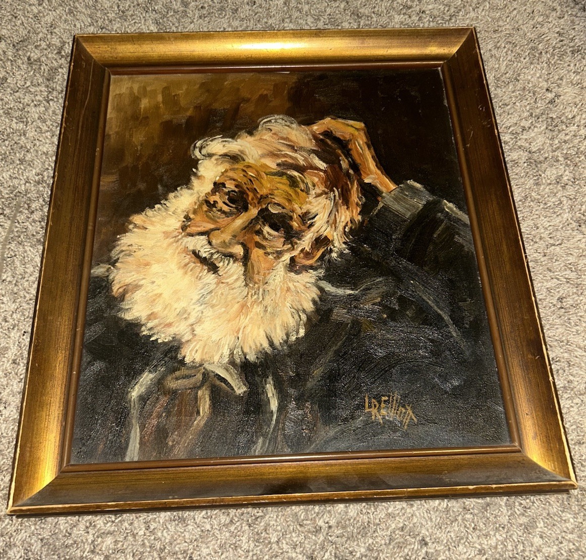 Charles Loring Elliot Oil Painting: of an old man Scratching His Head