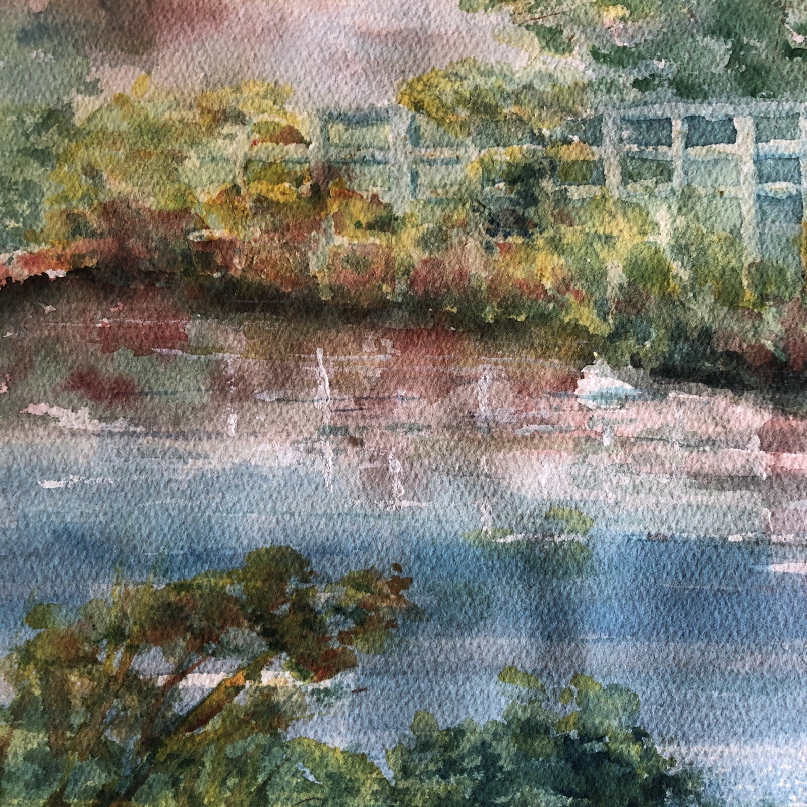 Original Edi Steinberg Watercolor Painting 11“ X 15“￼