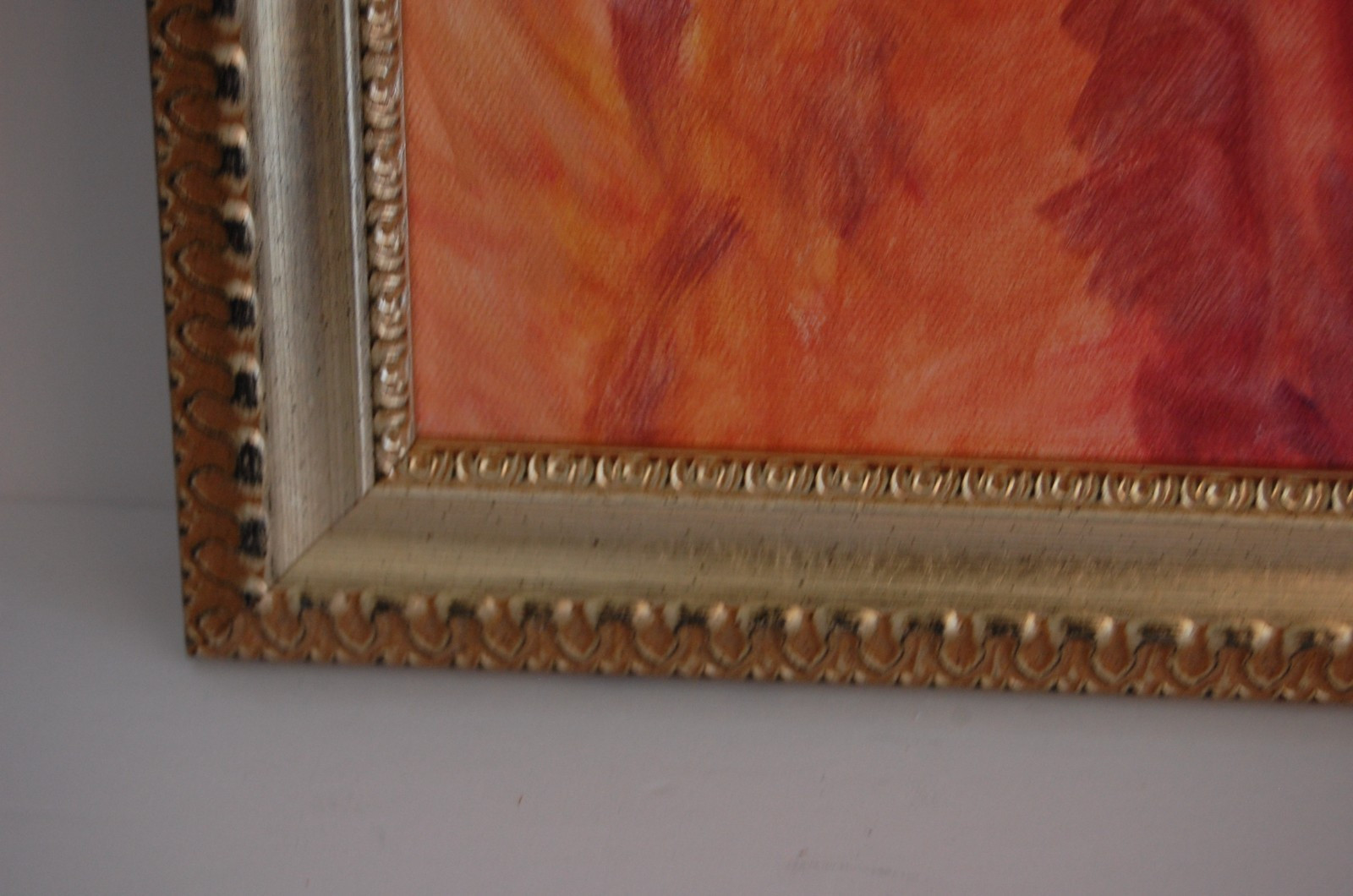 Vtg Framed Original Multicolor Surrealist Abstract Acrylic Oil Painting 20X16