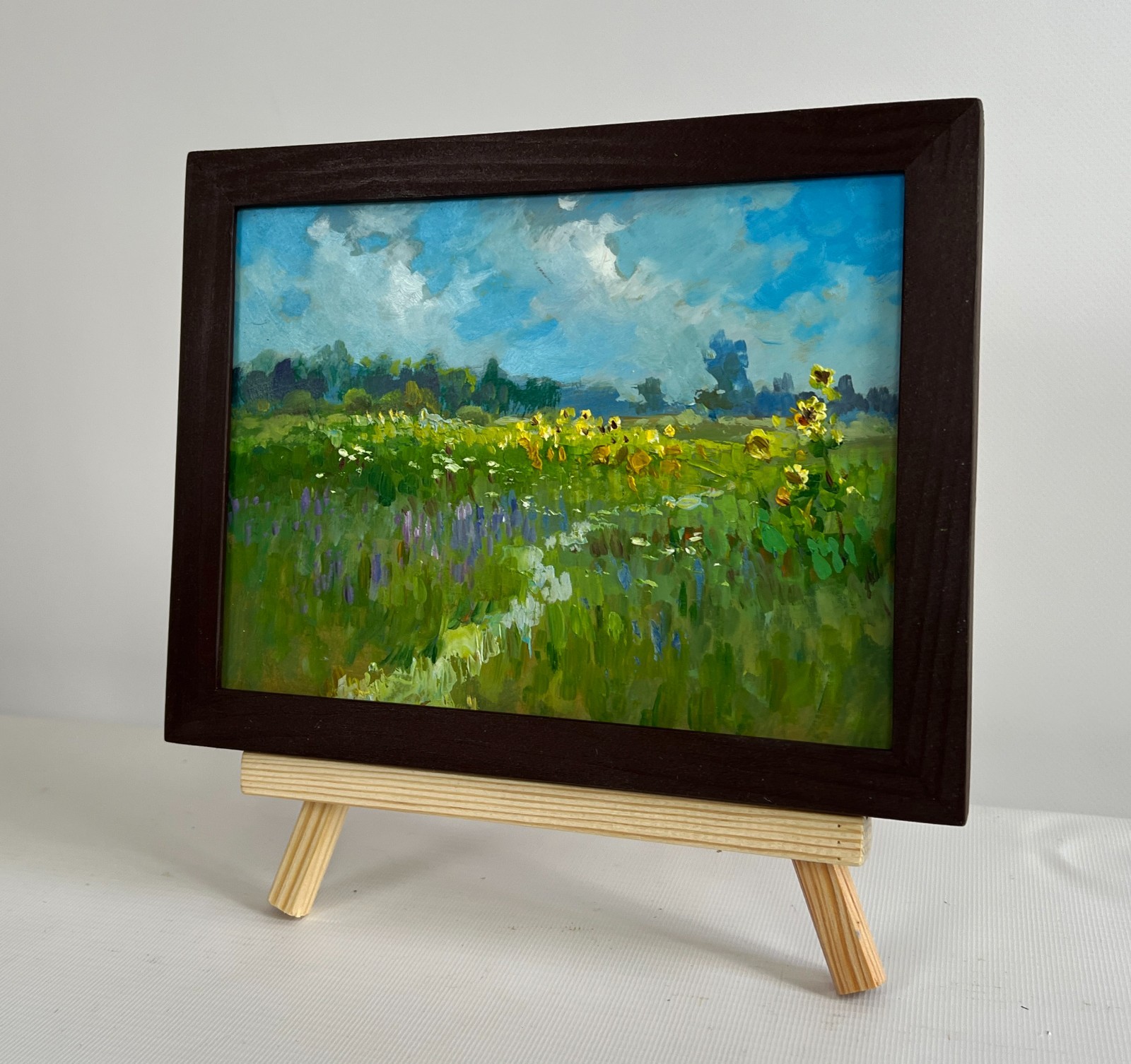 Oil Painting Sunflower Fields Y. Suprunchuk Unframed Original nAAA4439
