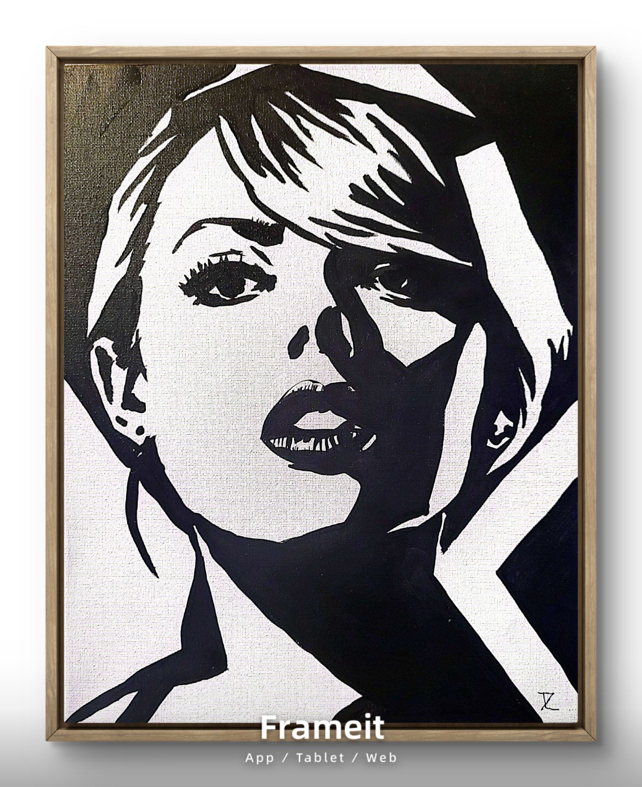 Abstract Painting 11×14 Original Art – Expressionist Street PopArt Wall Decor