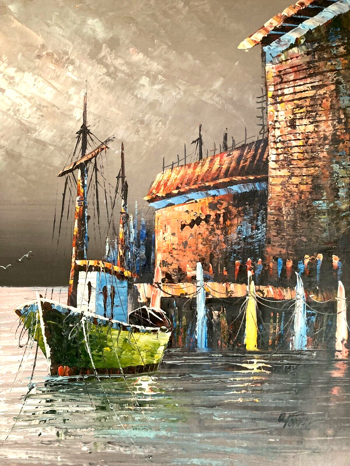 Harbor Boat Scene