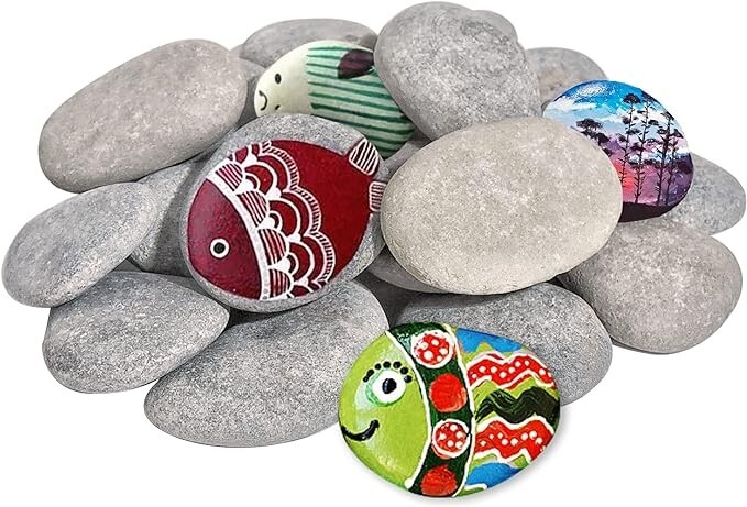 30 piezas de rocas grandes para pintar rocas de río naturales rocas planas.neuvo