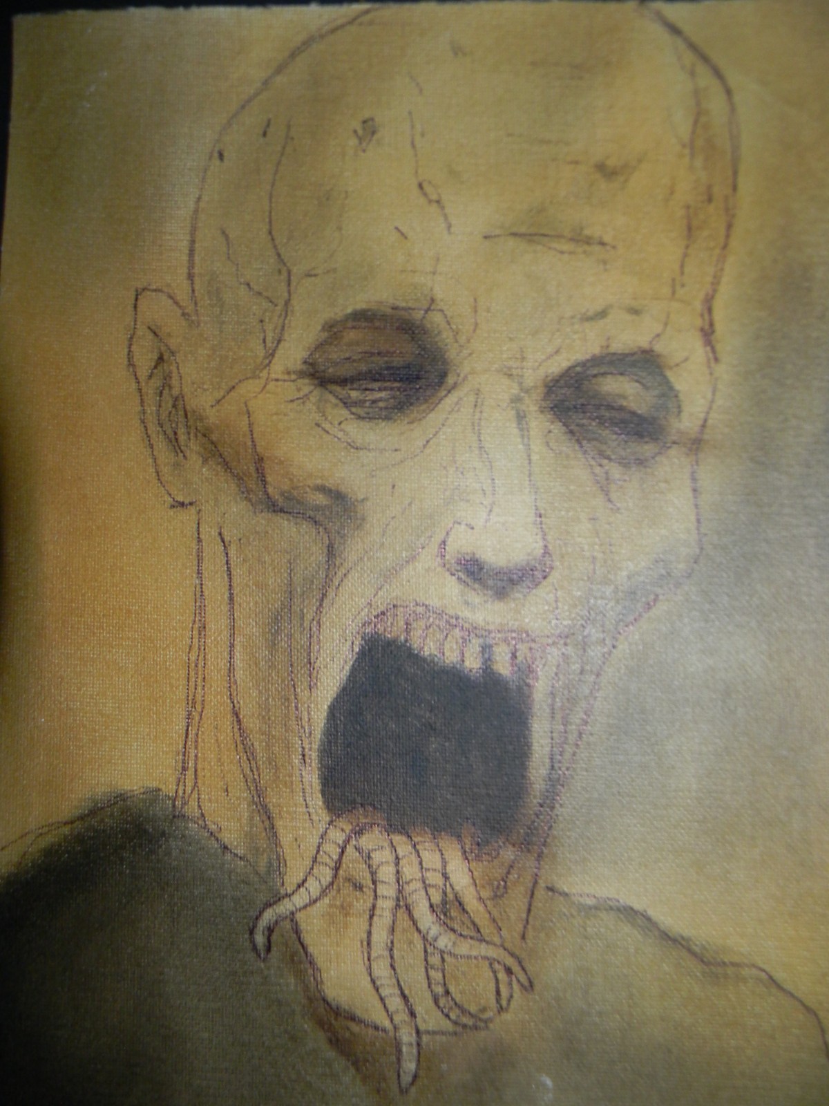 Alexander Todorov Zombie Horror Dark Creepy Painting Expressionism aRT Signed