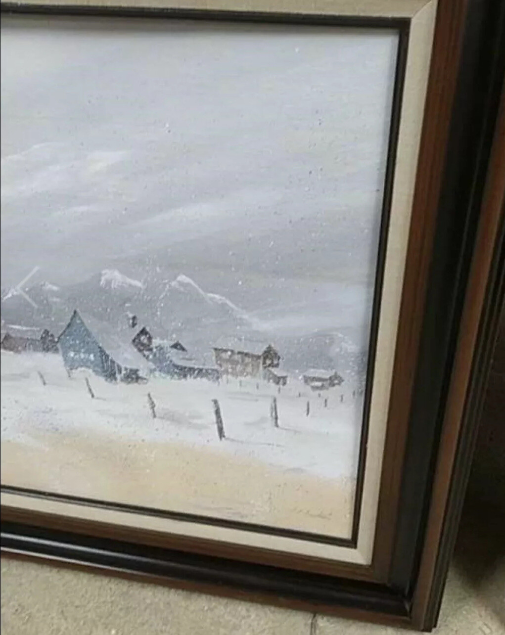 C.C. FAUBION American, 20th Century Gray Skies (Colorado Peace) Acrylic Painting