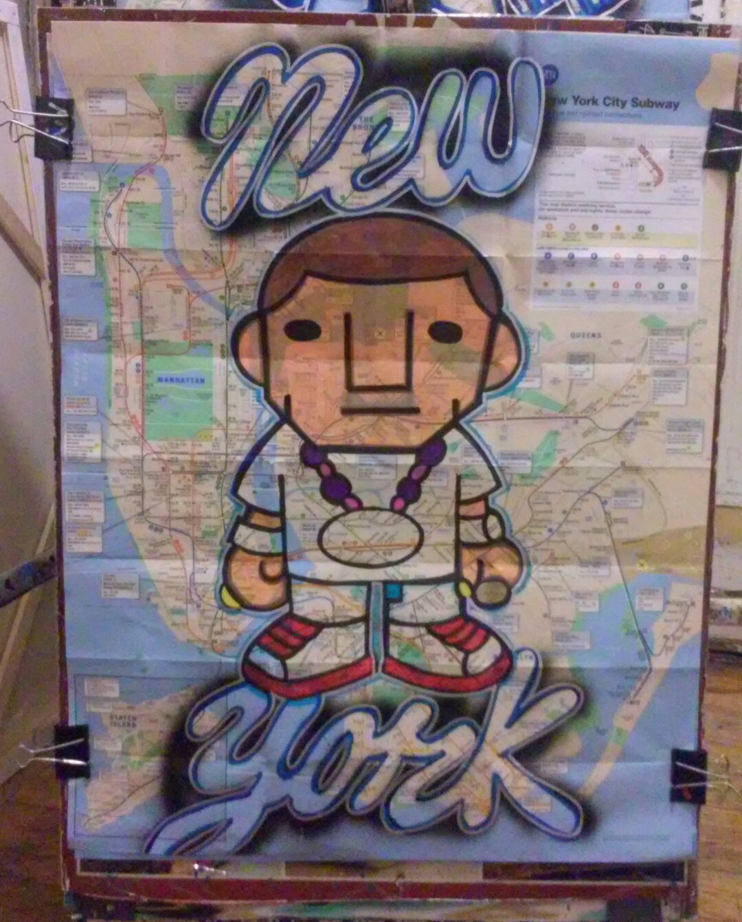 NYC SUBWAY MAP PHARRELL STREET ART