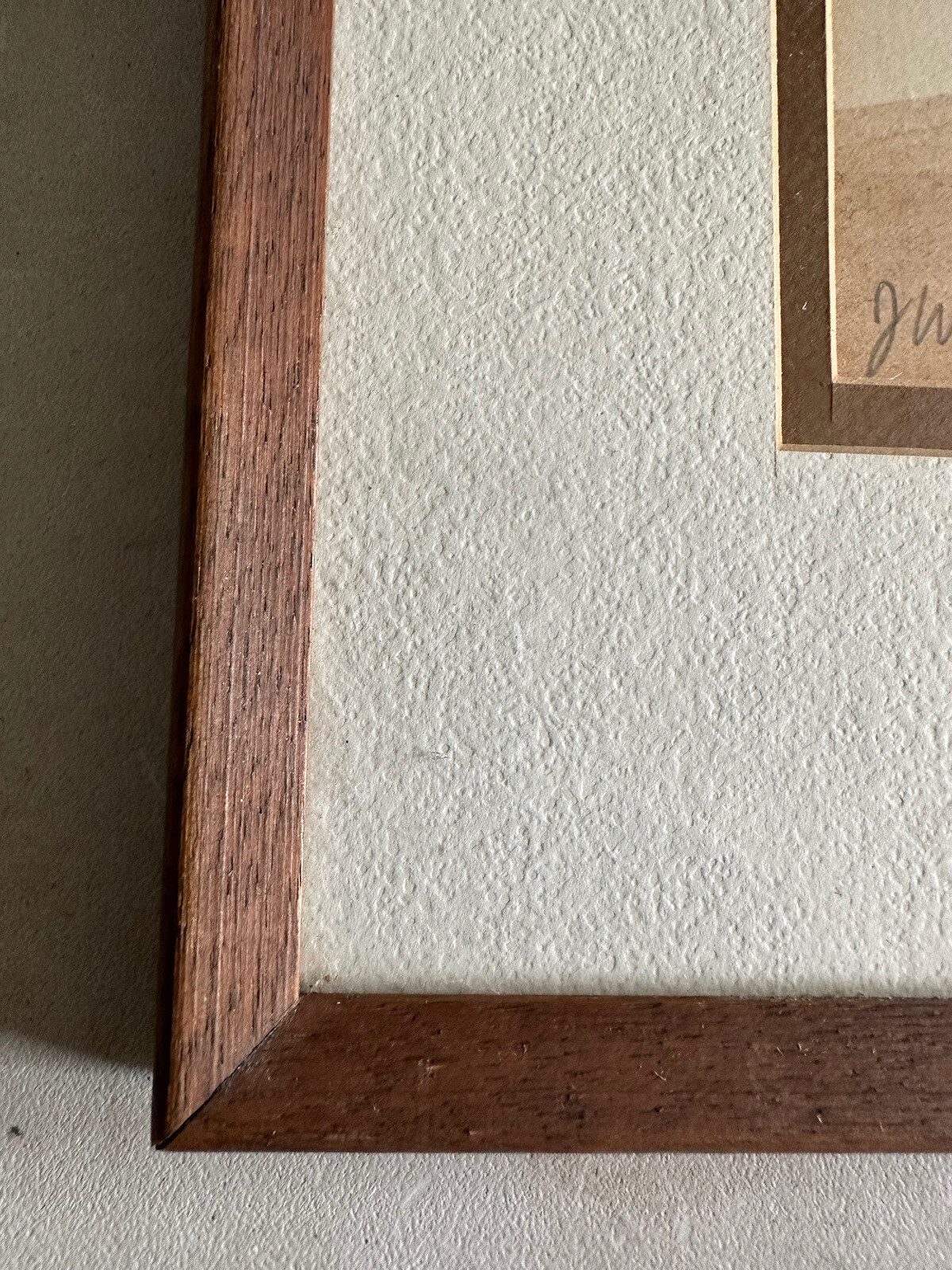 Dated 1971 Painting Pencil & Watercolor Modernist Original Frame Signed JW ’71.