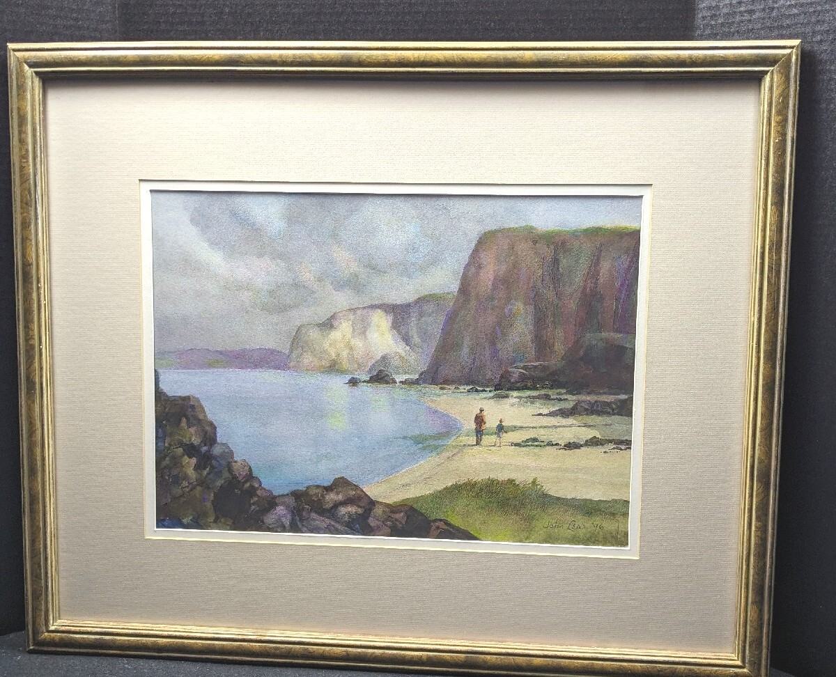 John B. Lear (American, 1908-2008) «Headlands,» Watercolor Painting, 1996 Signed