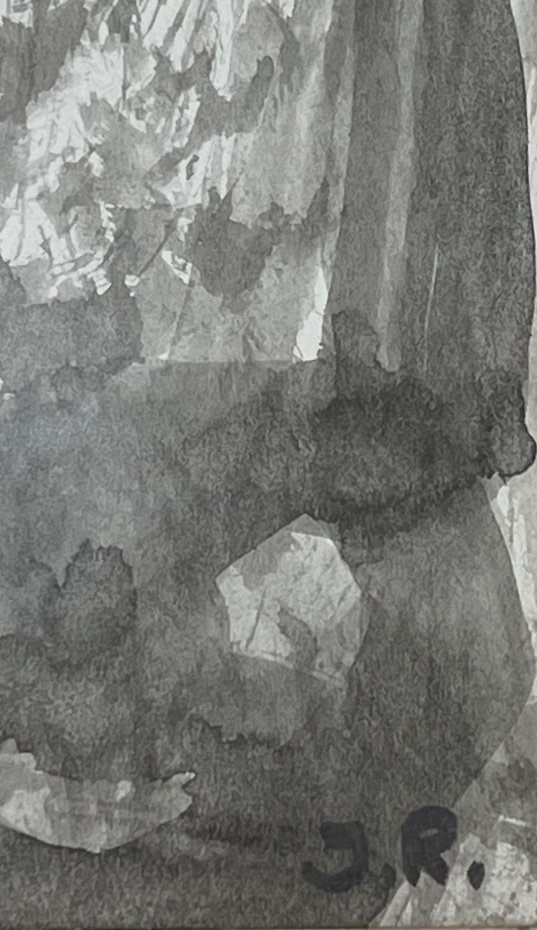 Jean Raine – Hanged Under the Bell Jar – Watercolor on Paper – 1969