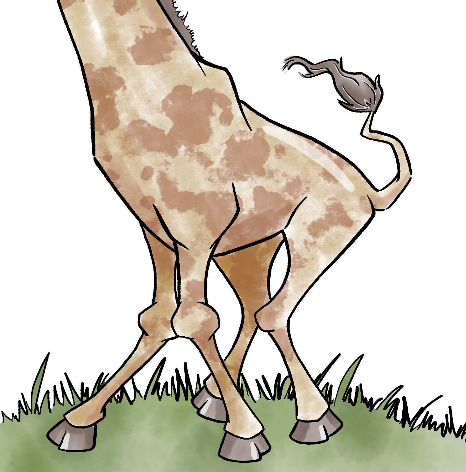 Fun Giraffe Illustration ACEO – 3D printed frame – with magnets