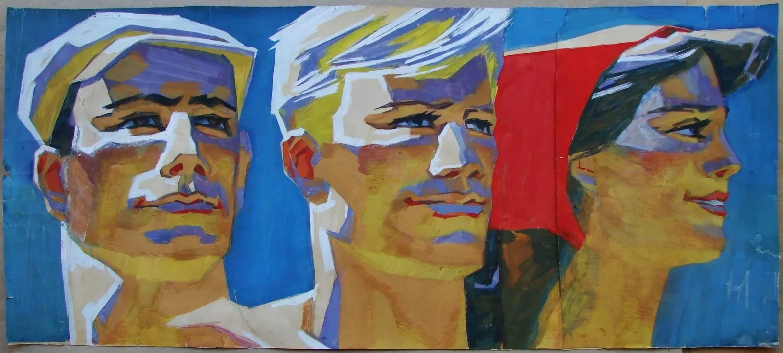 Ukrainian Soviet USSR Avant-garde Cubism Fauvism portrait young people communist