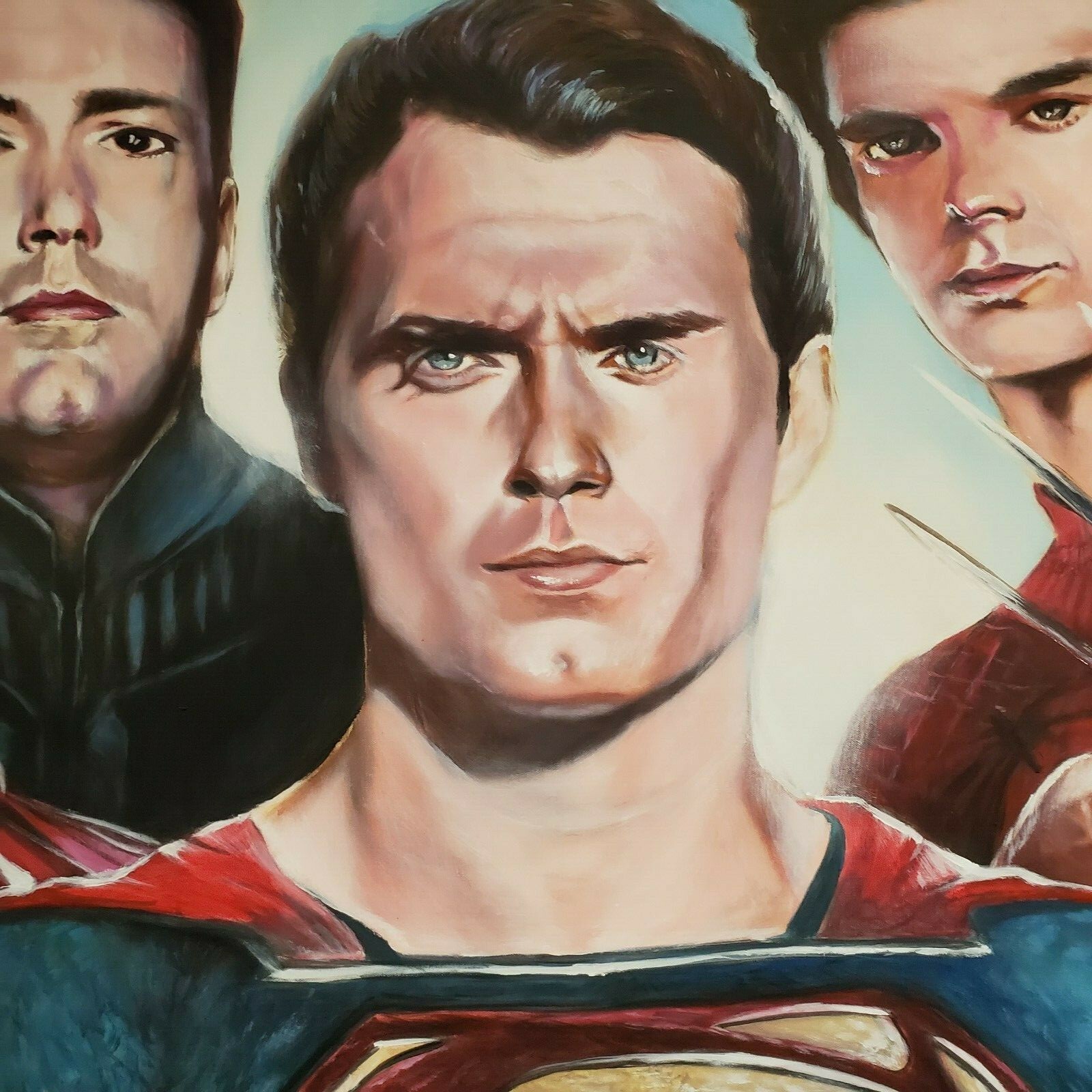 Robert Downey Jr. Ben Afleck Henry Cavill Andrew Garfield Oil Painting Don Hall