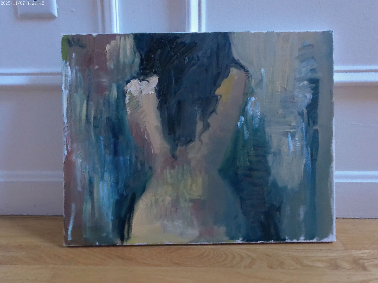 Portrait Oil Painting Gothic Cubism Boudoir 18”x14” Canvas Original Signed