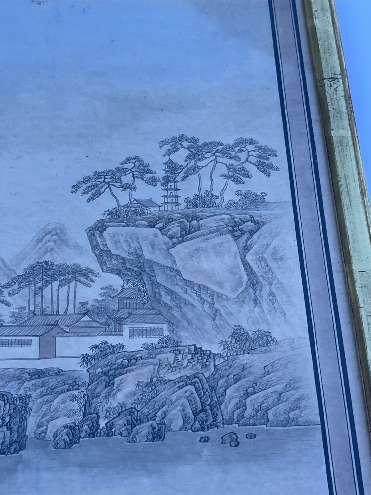 ANTIQUE FINE OLD CHINESE LANDSCAPE PAINTING SCHOLAR MASTER 18TH TO 19TH CENTURY