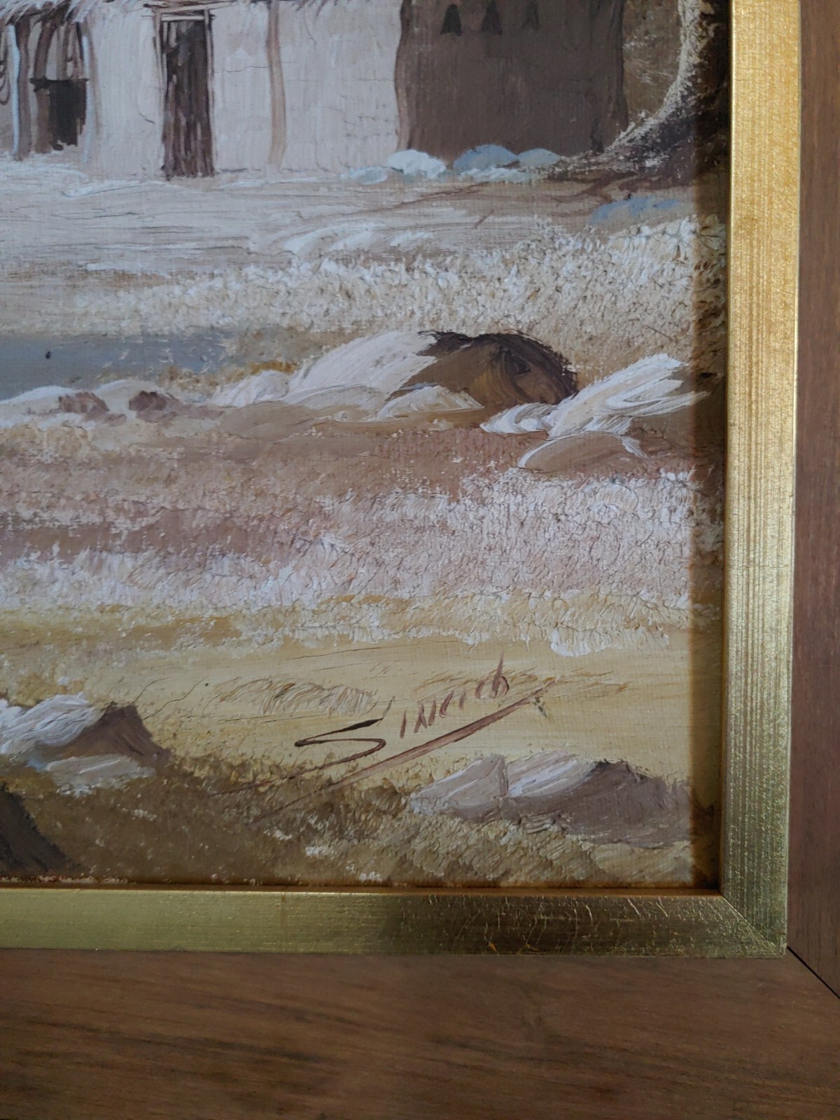 Bernardo Sincich Original Signed Painting Artwork Adobe Southwest Naturalism MCM