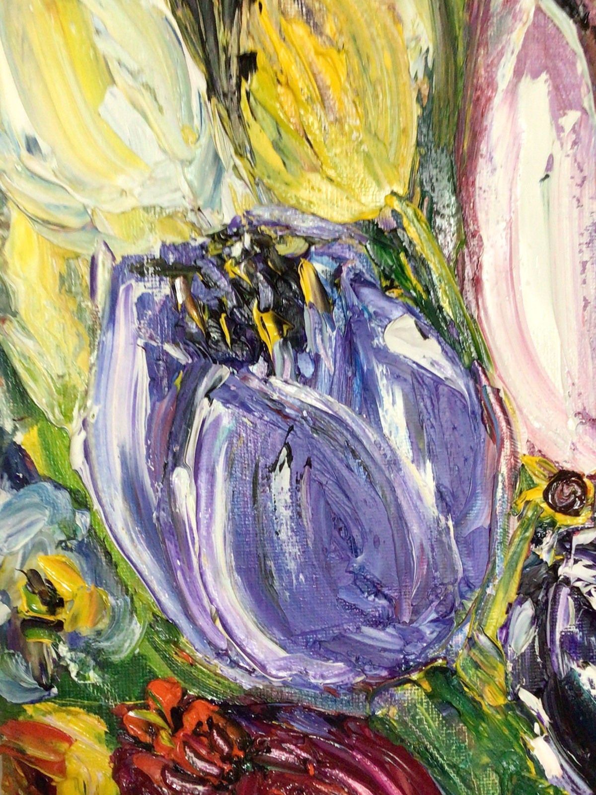 Tulips .Original Oil Pairing