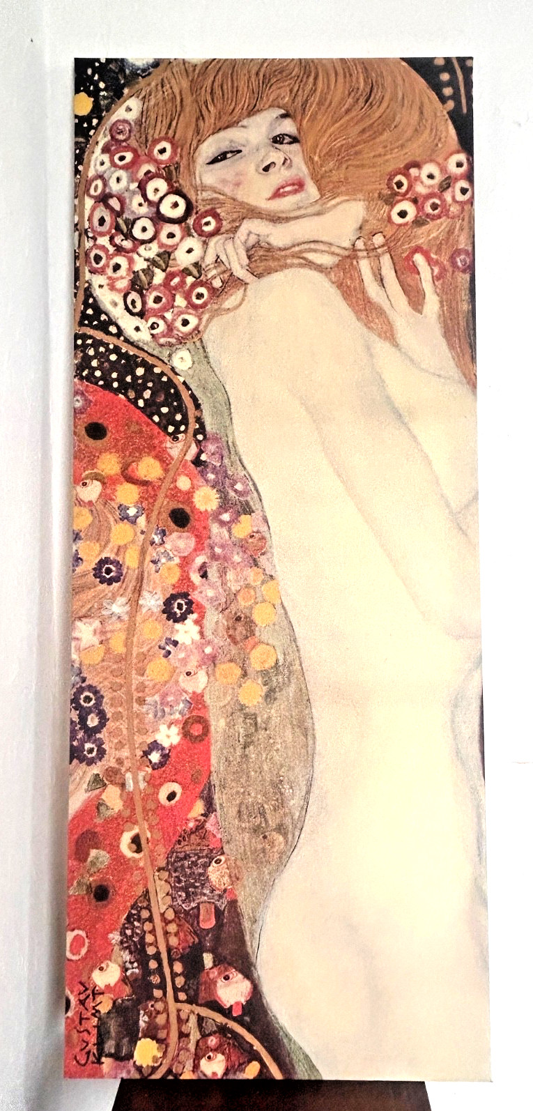 IKEA Gustav Klimt Water Serpents II Reproduction Oil On Canvas Wood Frame