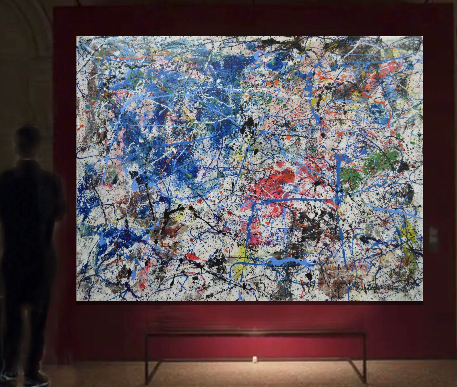Jackson Pollock style Professional Painting 84”X62” (7 Foot) Abstract Modern XL