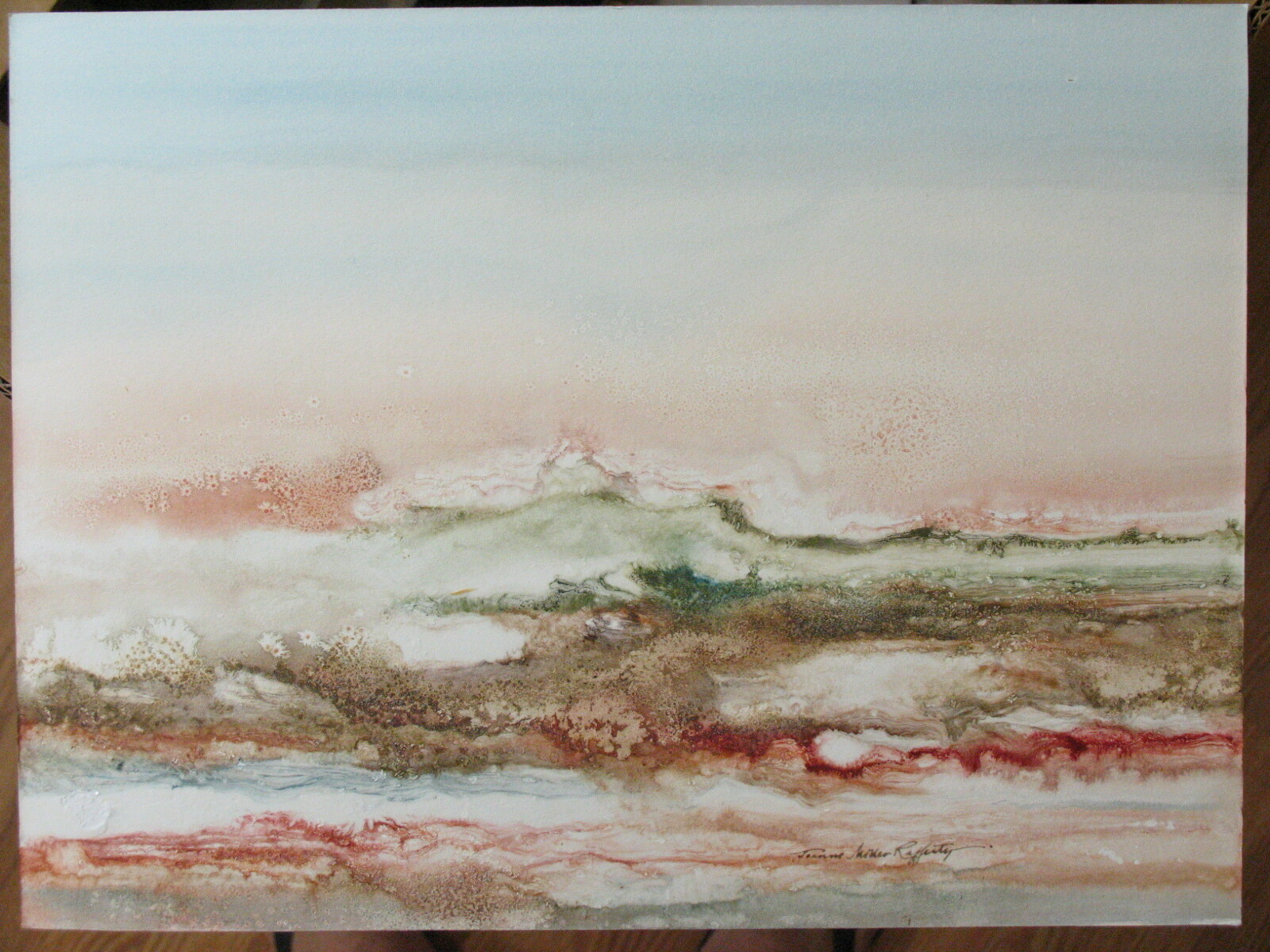 Joanne Miller Rafferty Untitled Original Mixed Media on Board 11.5 in x 15.5 in