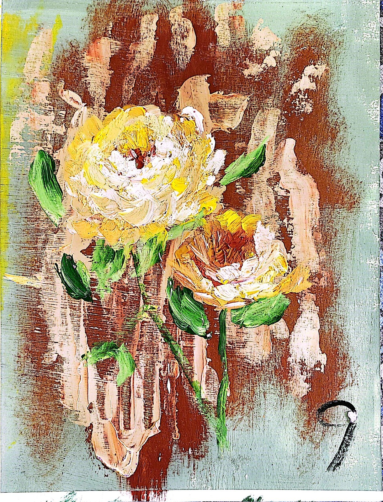 Roses Contemporary Expressionist Original Acrylic Painting