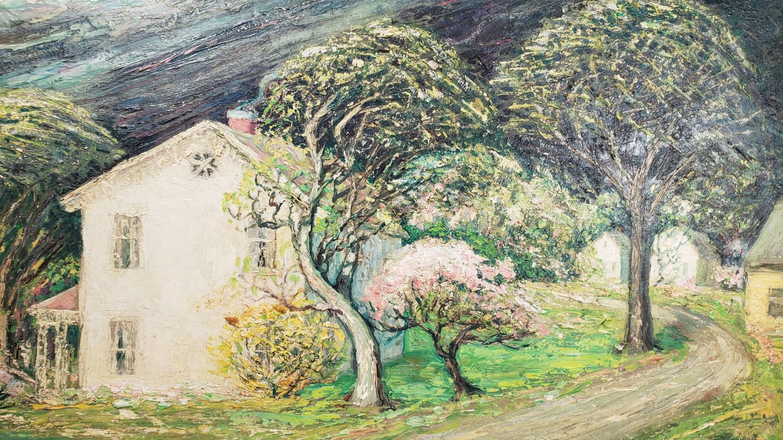 GUNDLACH Vintage Oil Painting Seneca New York Landscape MCM c.1950 Exhibited