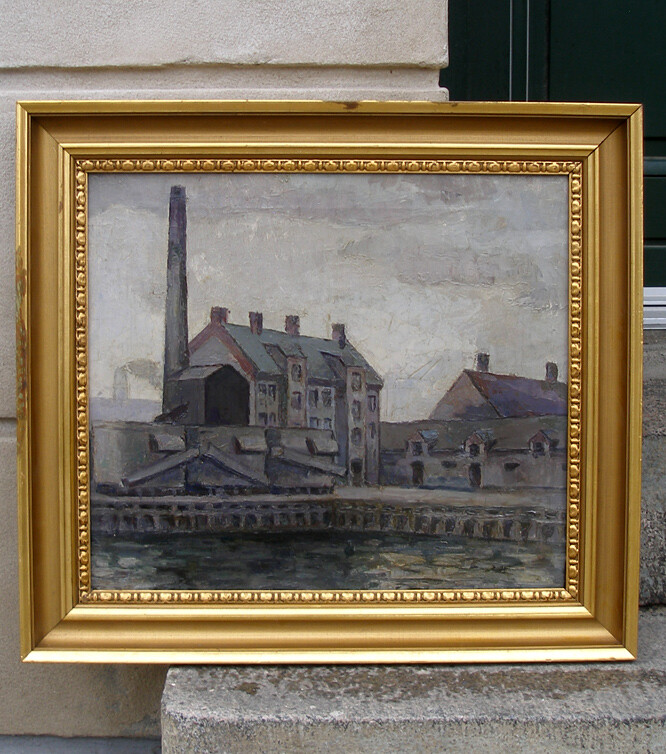 Harald Hansen ( 1890) View from Sydhavnen in Copenhagen. 1920s.