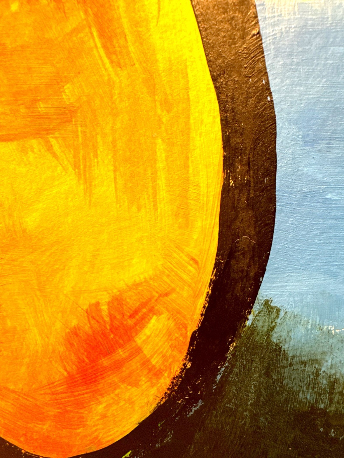 Original Art Pear 9×12 Heavy Art Paper Expressionism Abstract Colorful Acrylic