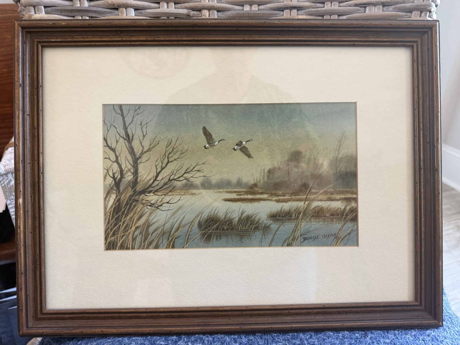 Dorise Olson Mina-Mora – Waterfowl Watercolor Framed Matted