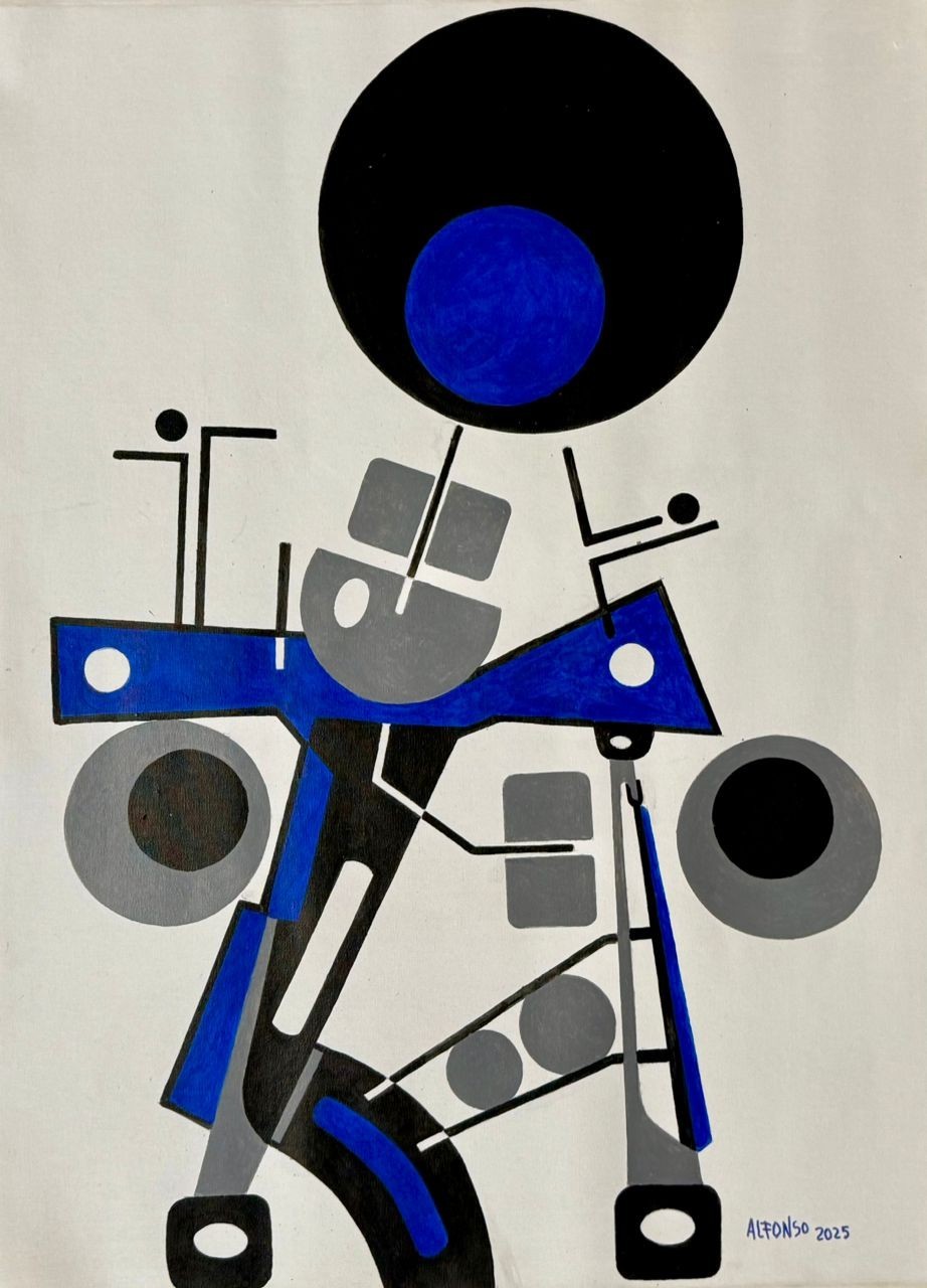 Acrylic On Canvas 80x60Cm Angel A Alfonso Castillo «Equilibrio» Cuban Art