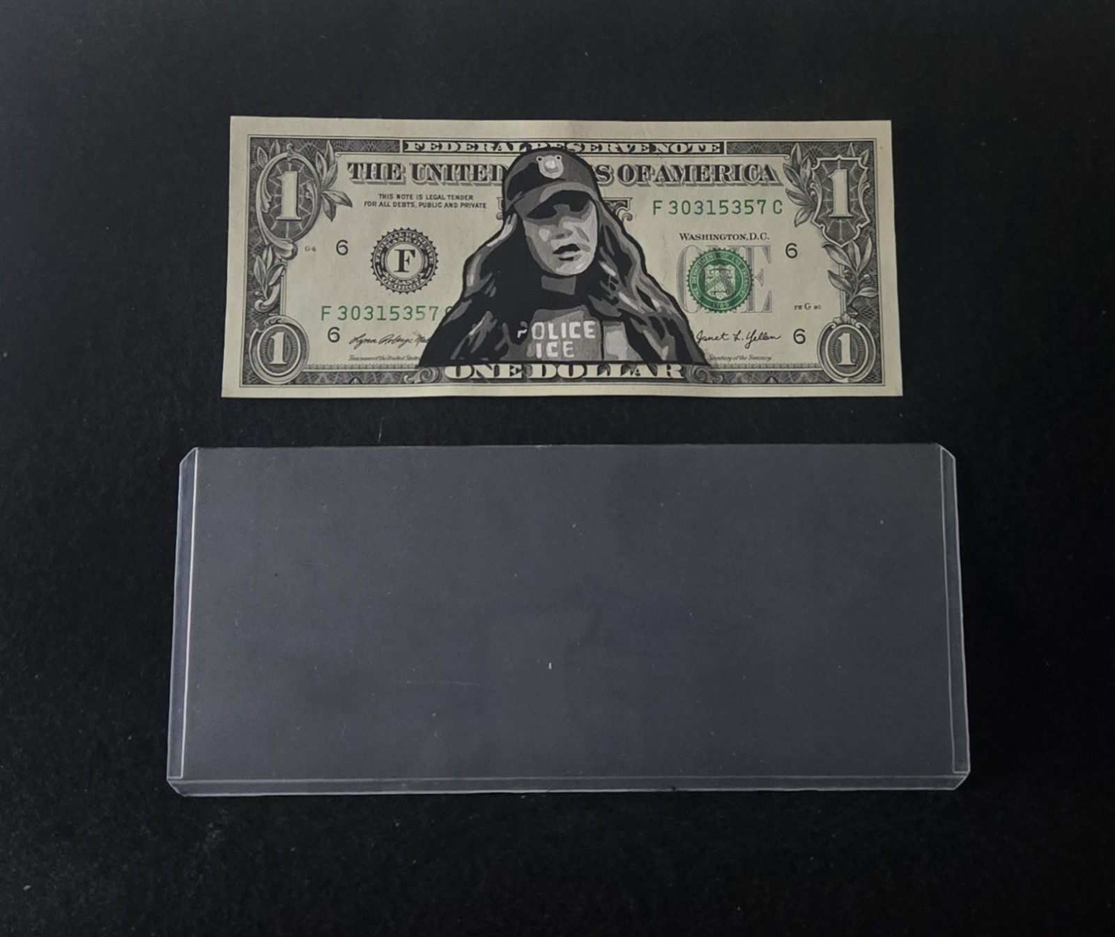 KRISTI NOEM. Hand Painted. New Bank Note. Real USD Dollar Bill. COA.