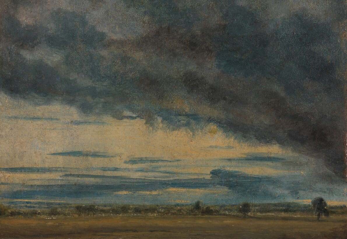 Oil painting Evening-Landscape-after-Rain-John-Constable free shipping canvas