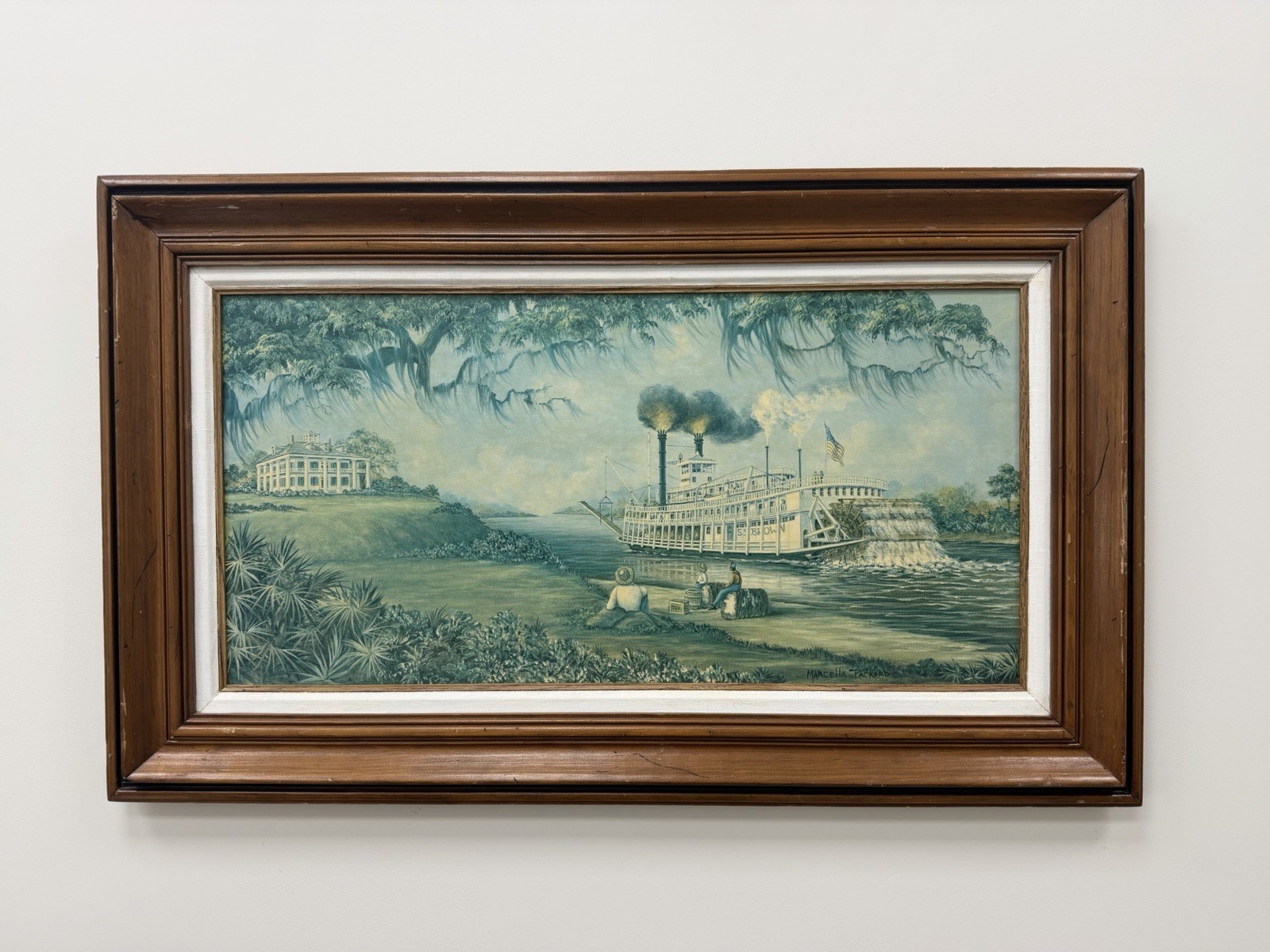 Marcella Packard Original Signed Oil Painting SS Brown Steamboat Packard Gallery