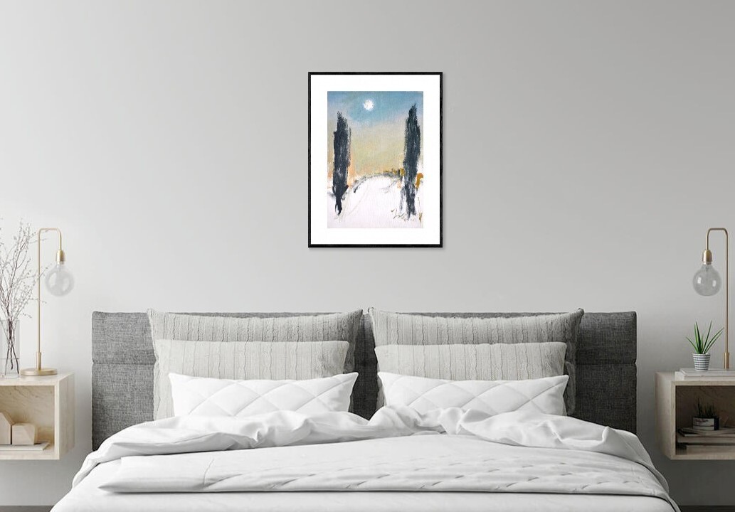Original landscape acrylic on canvas by Italian artist