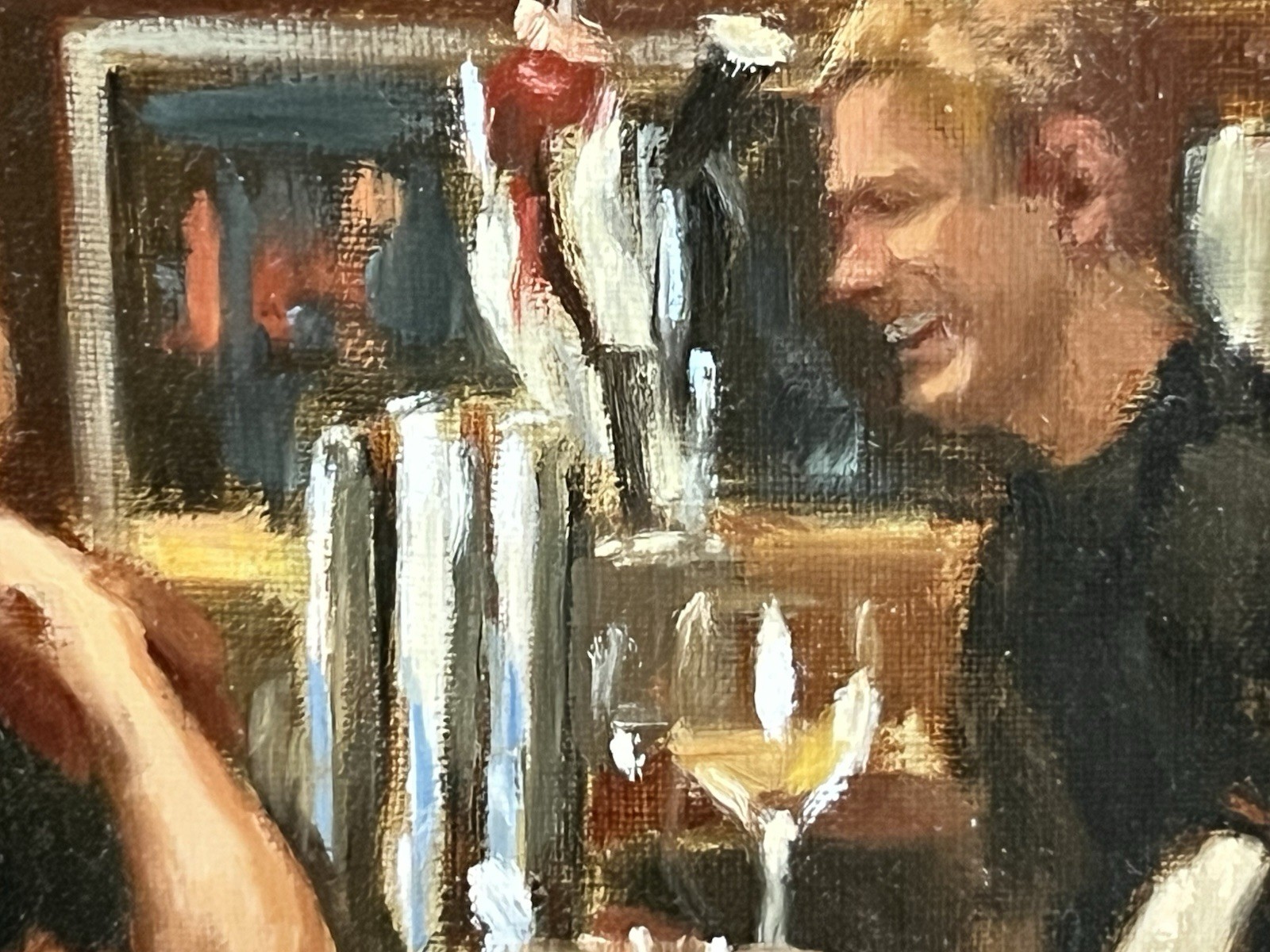 Elaine Coffee Original Painting “After The Beach At Joe’s” -20×17” Framed