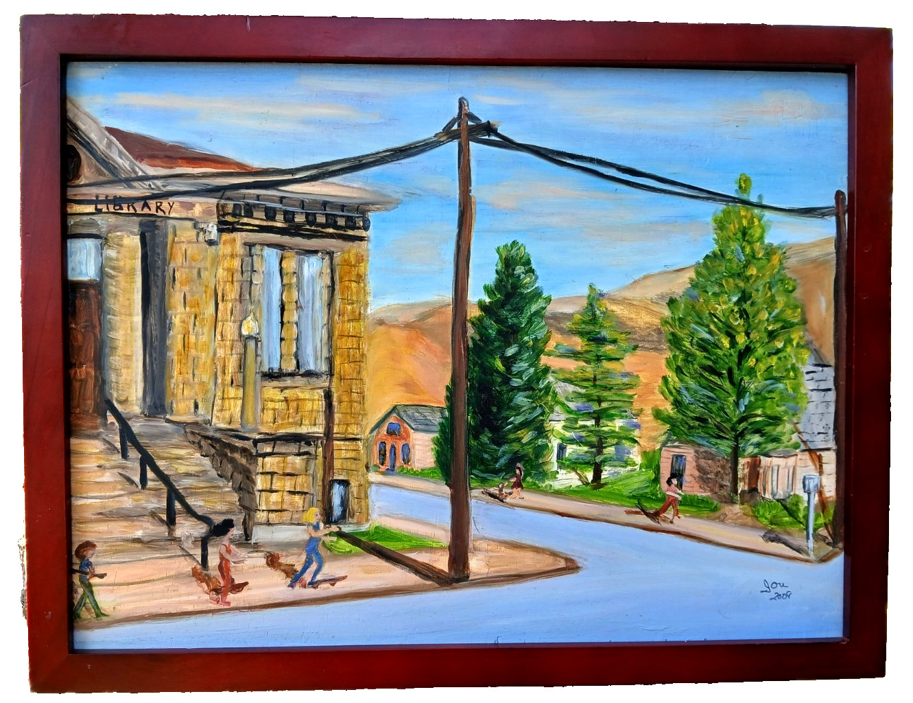 Andrew Carnegie Library, in Baker, Oregon, Painted by Lori, 2009, Well Framed