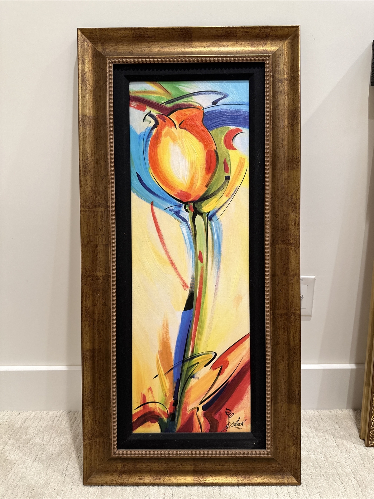 Alfred Gockel, Limited Edition 226/350, Tulip Of Color, Giclee ON Canvas Embelli