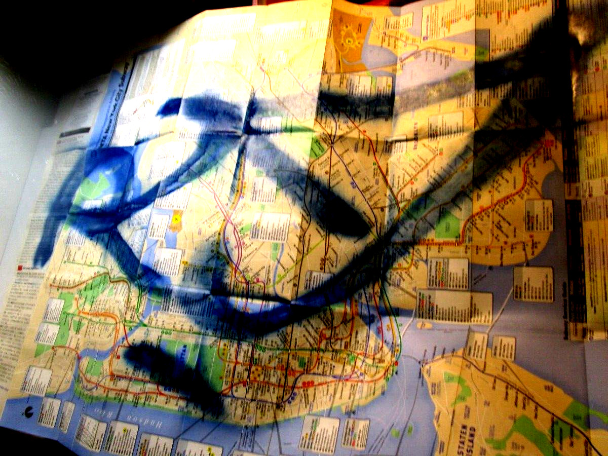 RD 357 NYC GRAFFITI LEGEND SUBWAY MAP 10ak