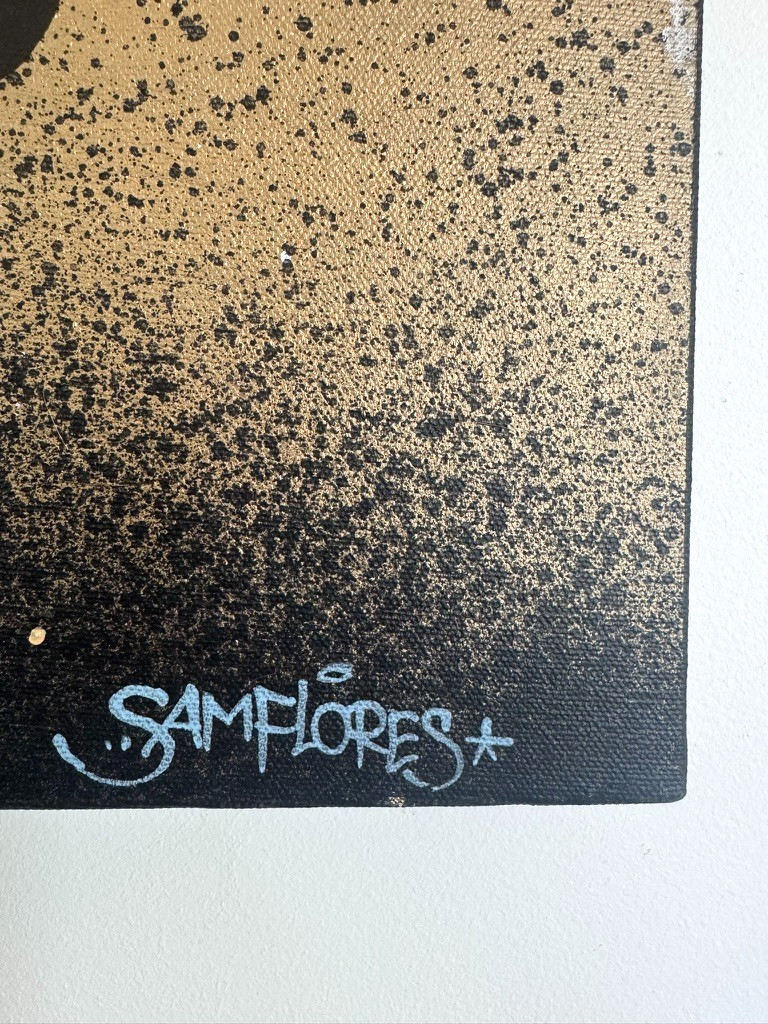 Sam Flores Original Painting 2007, «Tiger Boy,» Acryllic on Canvas, Signed