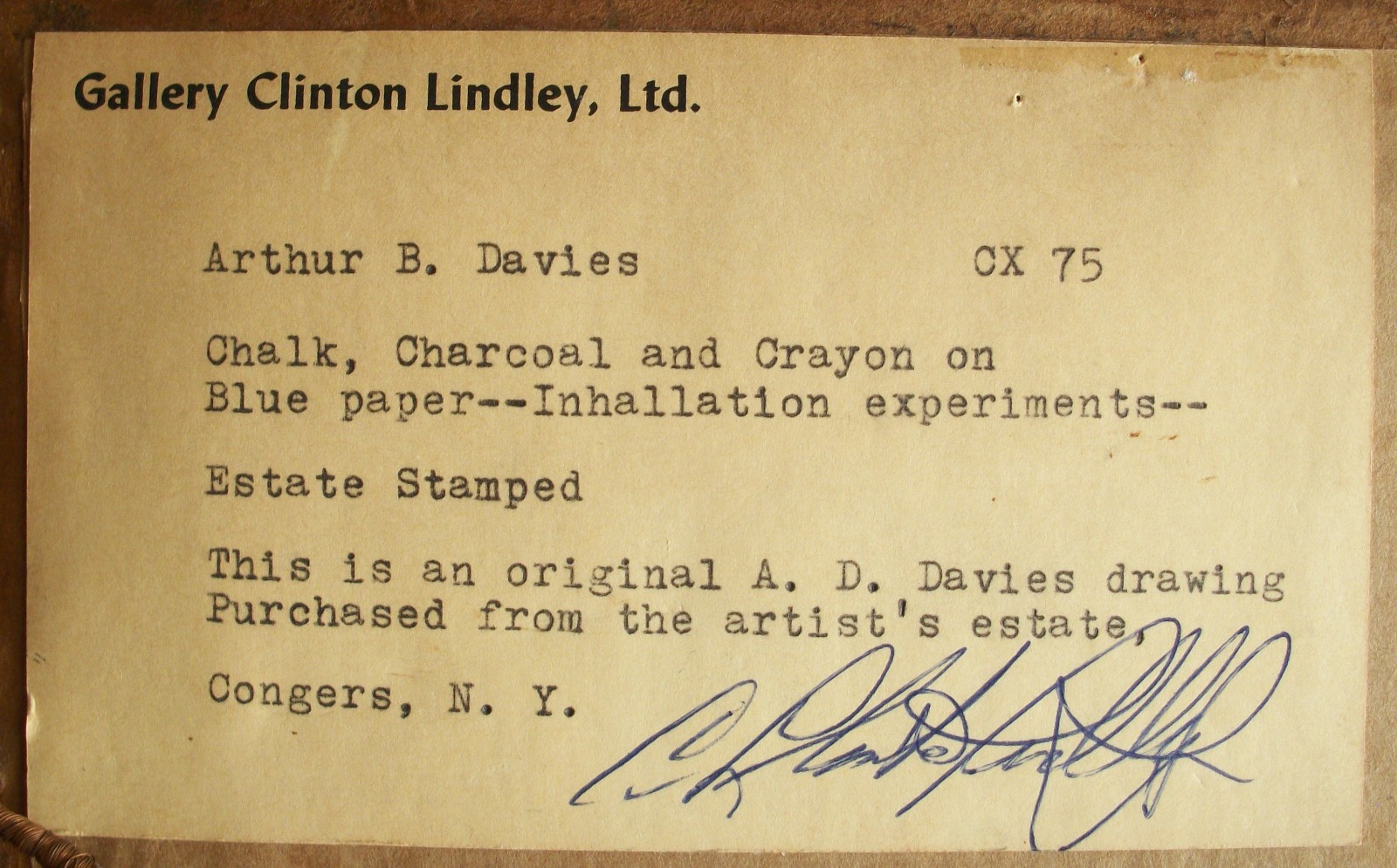 Arthur Bowen Davies «Inhalation Experiments» Original Artwork Early 1900’s