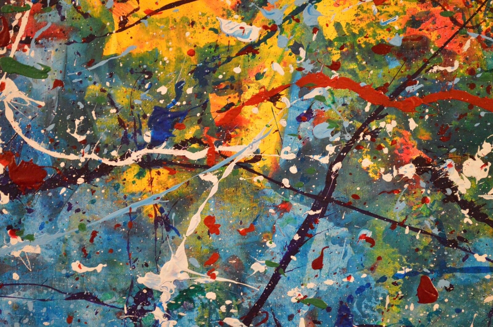 Pollock/Richter style￼ Professional Painting 81” X 62”(6ft 9in)Abstract Modern