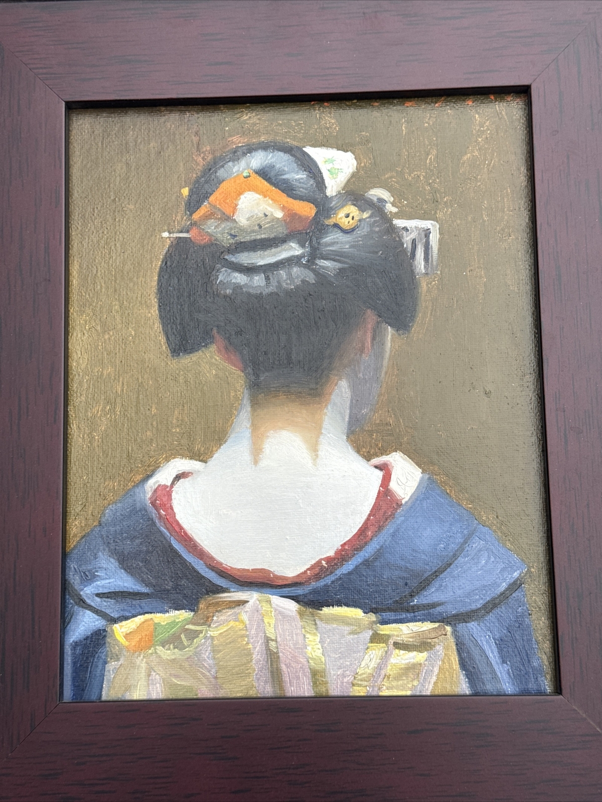 PHIL COUTURE PAINTING PORTRAIT LISTED FAMOUS JAPANESE WOMAN PRETTY FEMALE MODEL